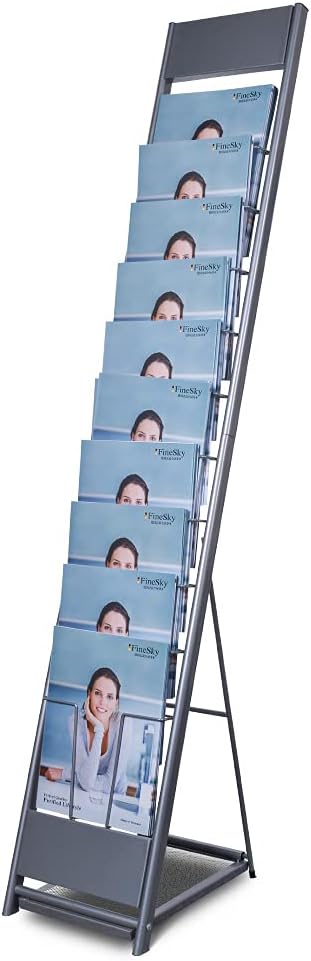 magazine display stand Double A4 width 10 layer brochure display stand for trade show and Public areas (Double A4 width)