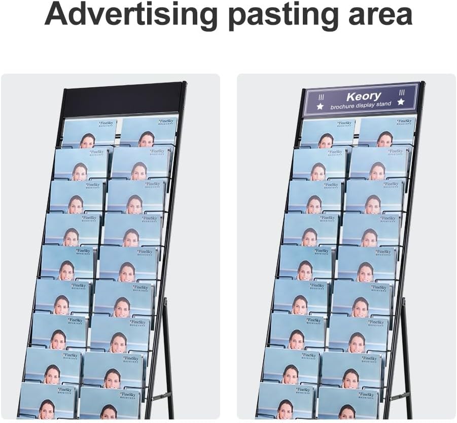 magazine display stand Double A4 width 10 layer brochure display stand for trade show and Public areas (Double A4 width)