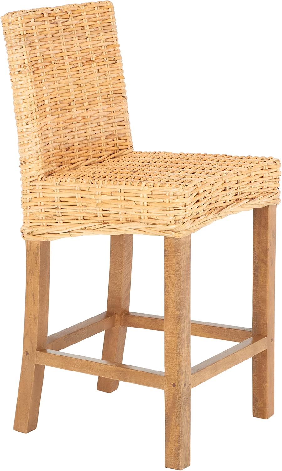 SAFAVIEH Home Tobie Natural Rattan 24-inch Counter Stool