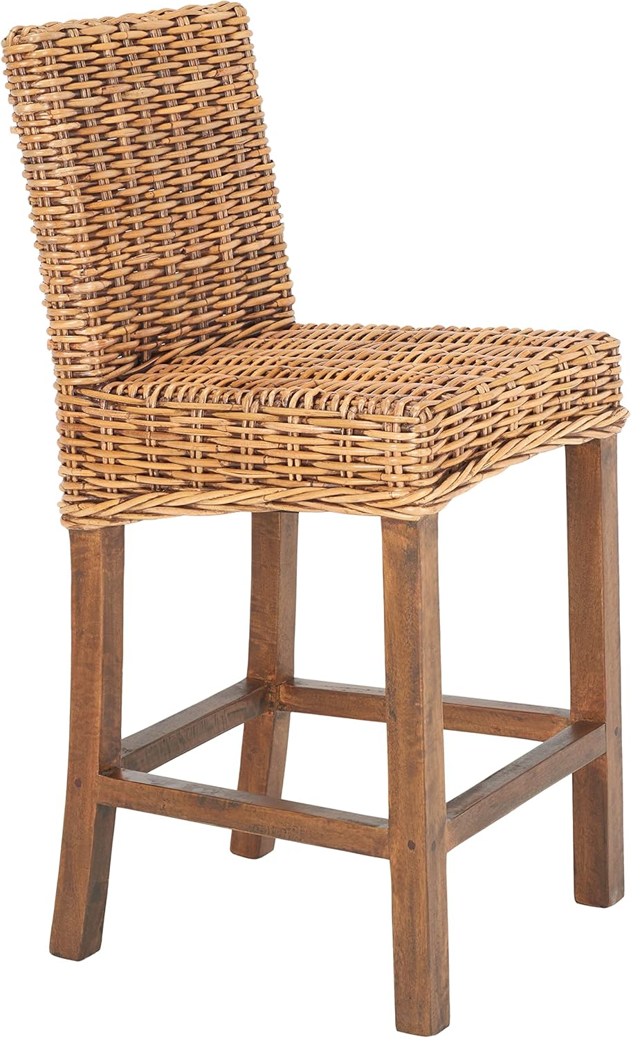 SAFAVIEH Home Tobie Natural Rattan 24-inch Counter Stool